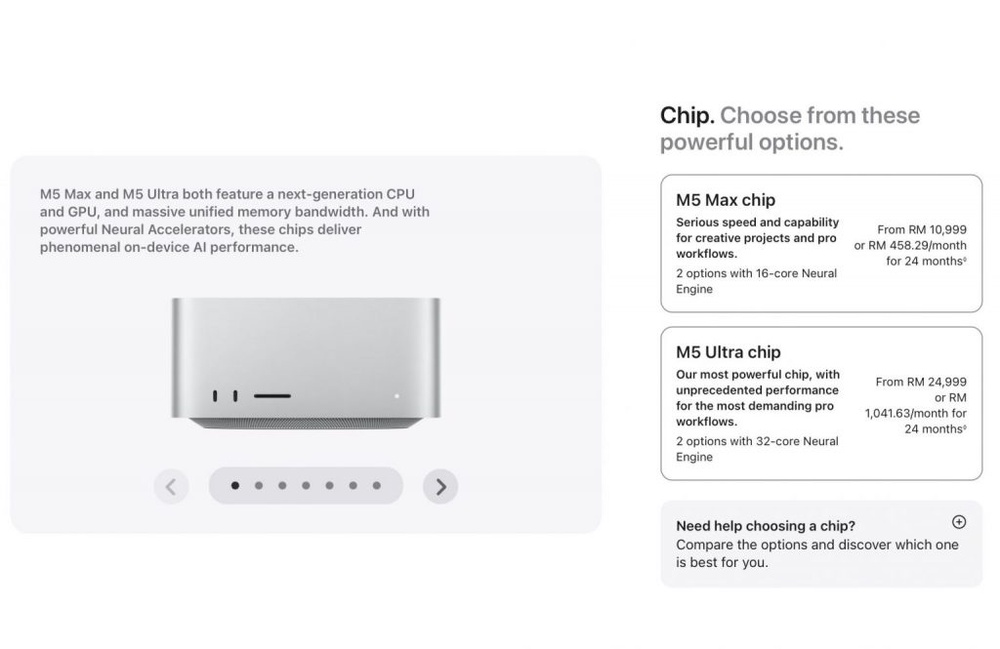 Image from: Apple Mac Studio 2026 Malaysia: Dijana cip M5 Max & M5 Ultra, harga bermula RM10,999