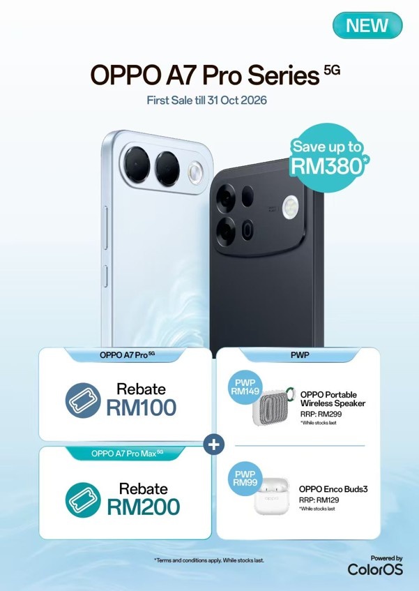 Image from: Oppo A7 Pro 5G & A7 Pro Max 5G tiba di Malaysia, harga dari RM1,699