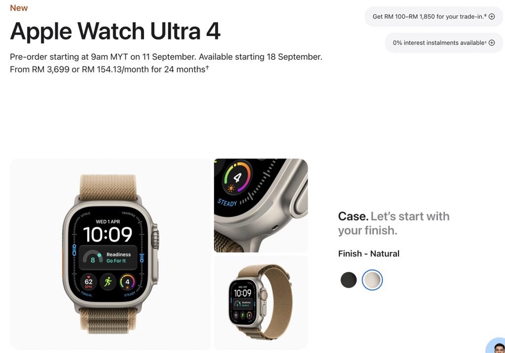 Image from: Apple Watch Ultra 4 Malaysia: Ketahanan bateri 84 jam, harga bermula RM3,699