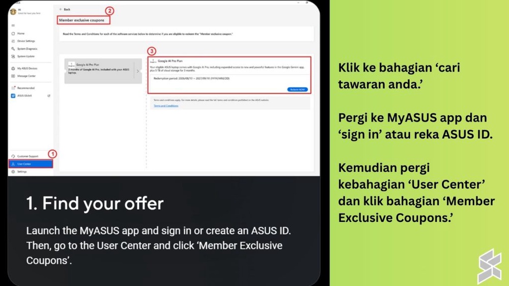 Image from: Eksklusif ASUS x Google AI: Nikmati akses AI untuk laptop terpilih