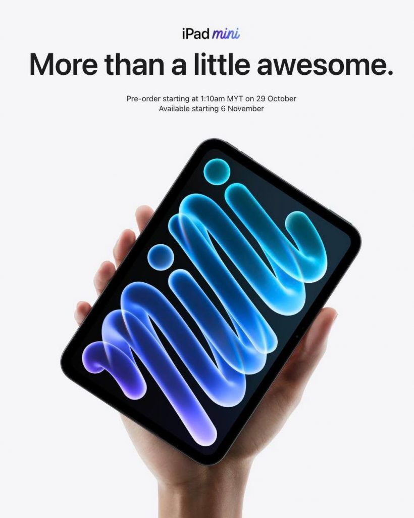 Image from: iPad Mini 2026 Malaysia: Skrin OLED 8.5″, cip A20 Pro & iPad pertama kalis air