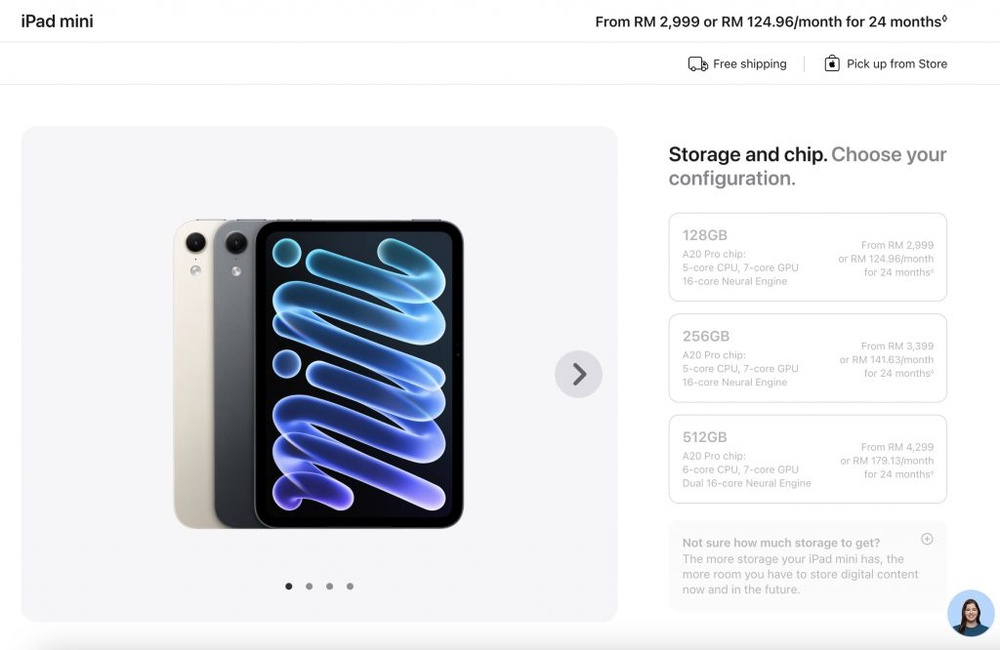 Image from: iPad Mini 2026 Malaysia: Skrin OLED 8.5″, cip A20 Pro & iPad pertama kalis air