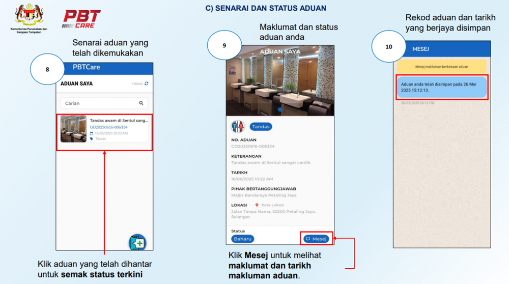 Image from: PBTCare: Platform aduan perkhidmatan pembandaran dekatkan PBT & rakyat