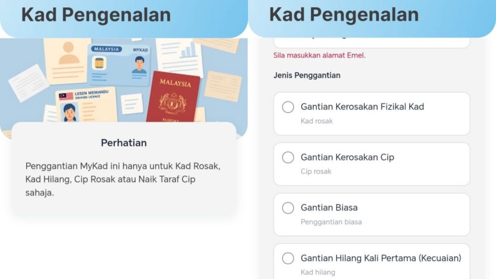 Image from: Tak perlu bersesak di JPN, gantian MyKad boleh dibuat melalui aplikasi MyGov!