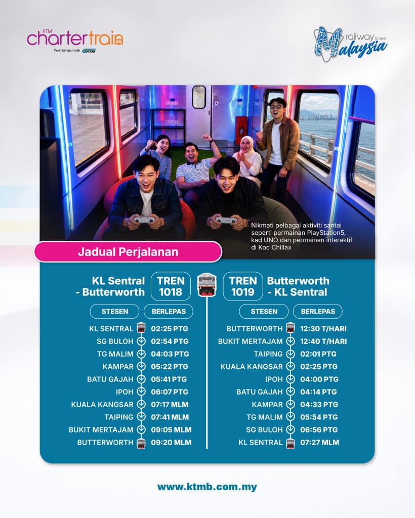 Image from: Jelajah Perak & Pulau Pinang naik tren excursion RTSM utara, tambang sehala serendah RM60!