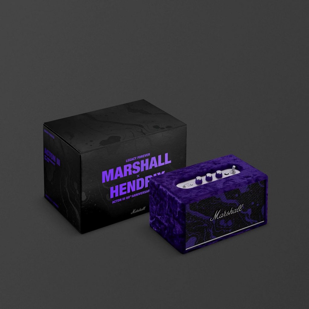 Image from: Legasi 60 tahun Marshall x Jimi Hendrix: Fon kepala Major V, pembesar suara Emberton lll & Action lll dengan corak kosmik