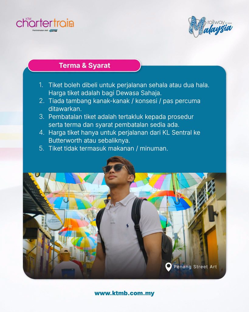 Image from: Jelajah Perak & Pulau Pinang naik tren excursion RTSM utara, tambang sehala serendah RM60!