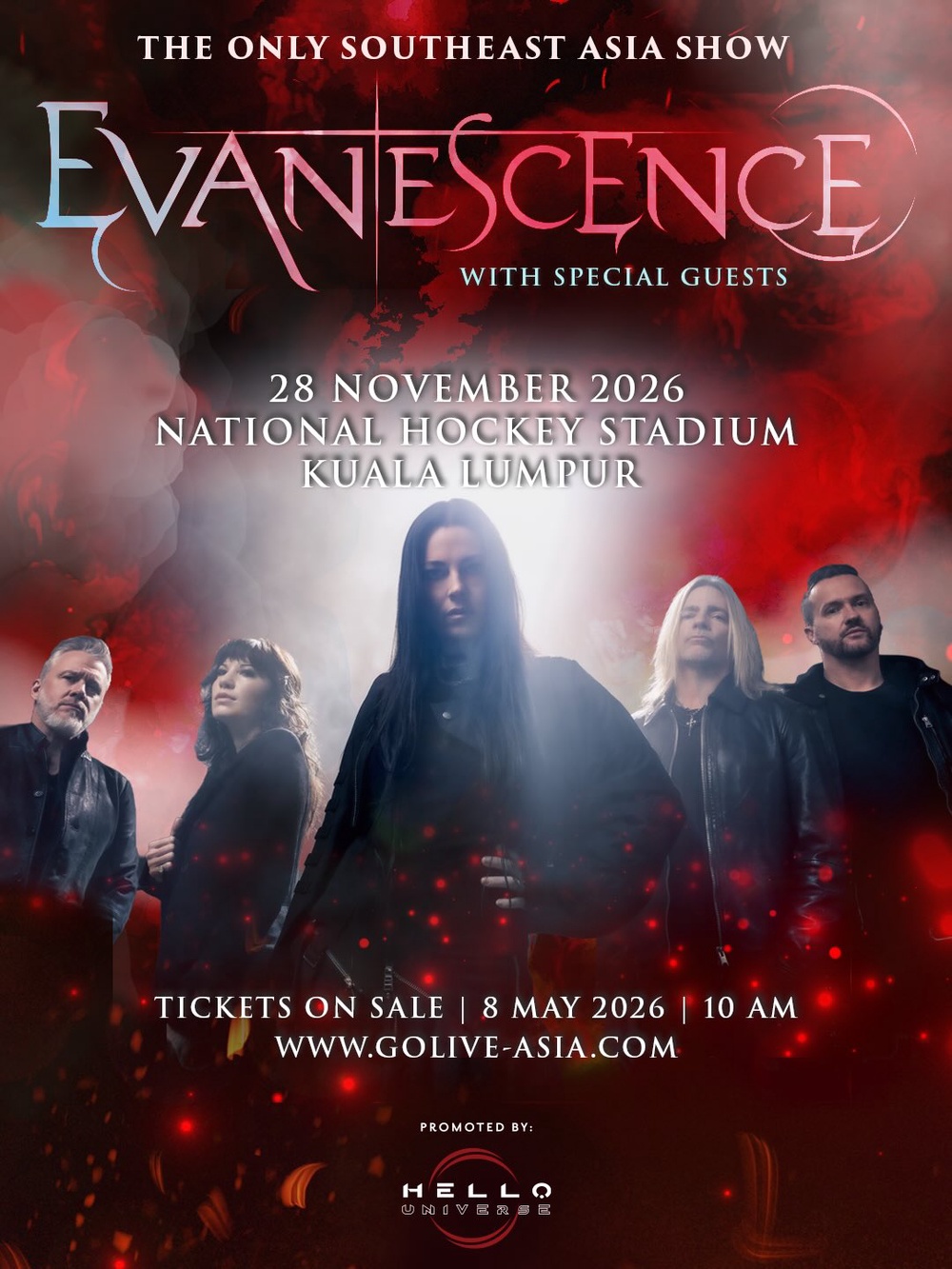 Image from: Amy Lee Sahkan Evanescence Pilih Kuala Lumpur, Destinasi Tunggal Siri Jelajah Asia Tenggara
