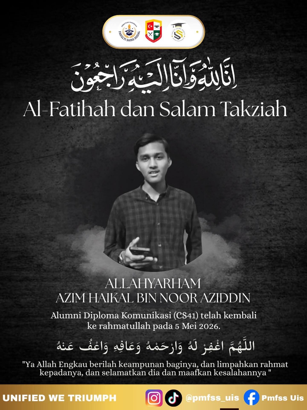 Image from: Hasrat Hadir Konvokesyen Tak Kesampaian, Rider Maut Dirempuh Ketika Cari Rezeki