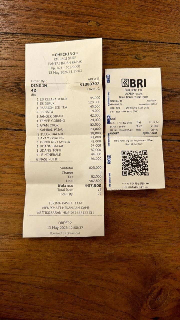 Image from: Resit Jadi Penyelamat! Pelancong Malaysia Dituduh Tak Bayar Bil Restoran Popular Jakarta