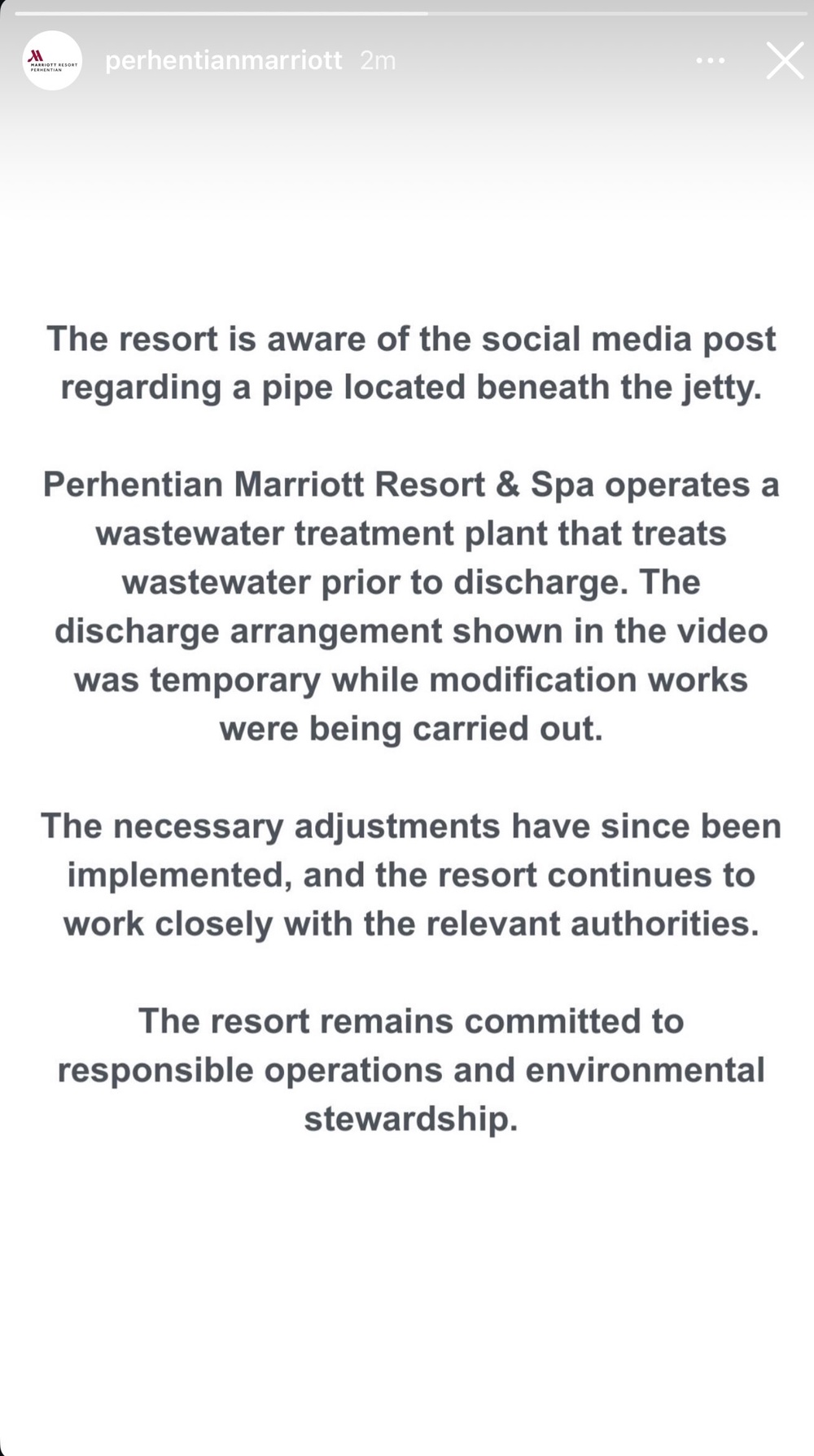 Image from: Paip Lepas Air Sisa Ke Laut? Pihak Berkuasa Siasat Dakwaan Di Pulau Perhentian
