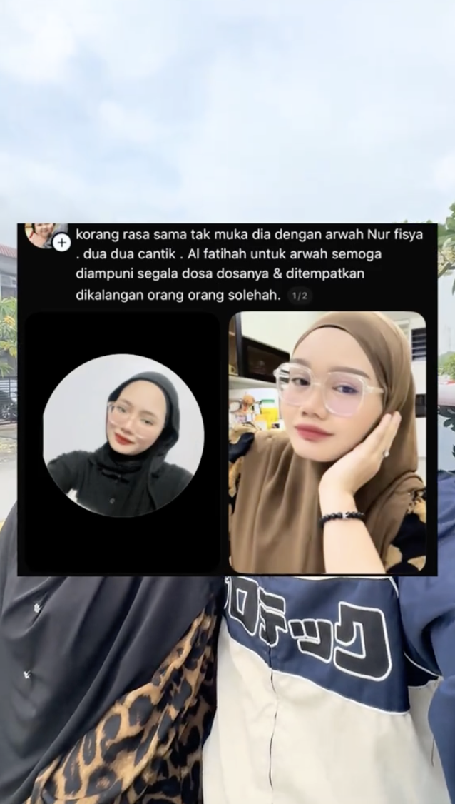 Image from: Wajah Isteri Mirip Arwah Nurfisya, Lelaki Luah Simpati Kes Gadis Ditikam