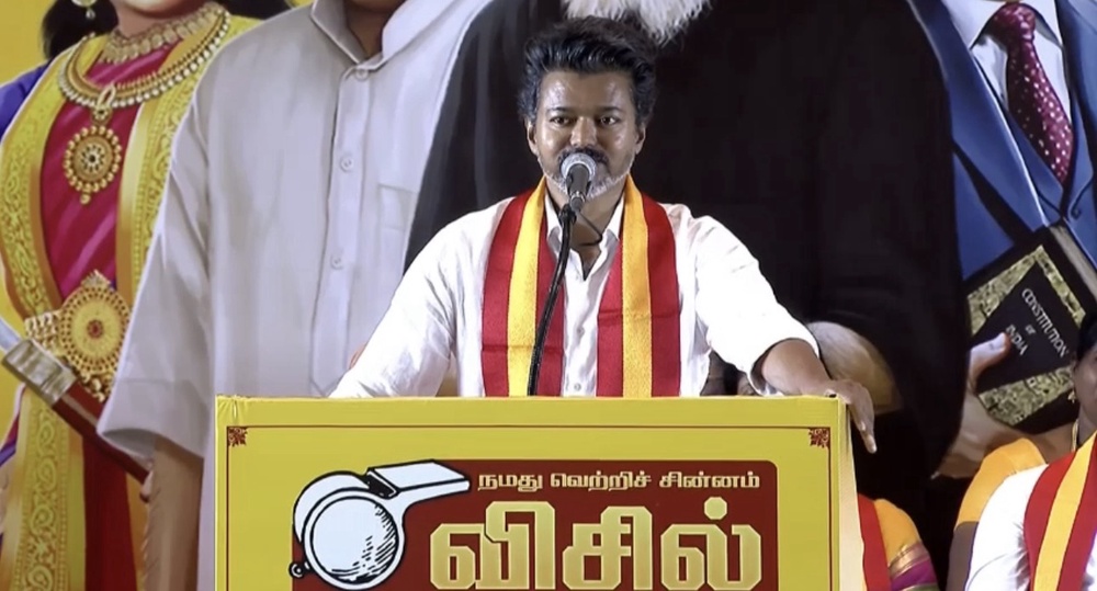 Image from: Bintang Filem Ke Kancah Politik! Vijay Cipta Kejutan Tumbangkan Parti Pemerintah