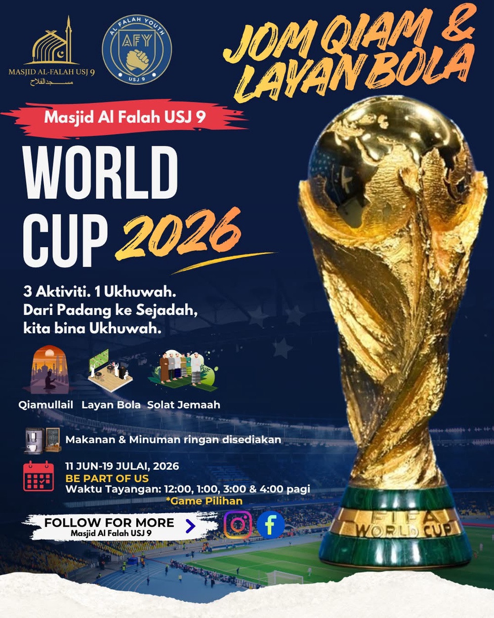 Image from: Masjid Ajak Kaki Bola Tonton World Cup 2026, Siap Qiamullail Dan Makan Percuma