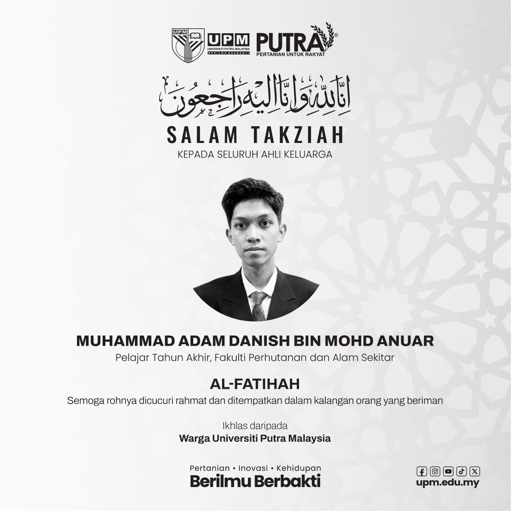 Image from: Pelajar ‘Intern’ Lemas Tersedut Ke Dalam Tangki Air, Bapa Anggap Ujian Berat – “Saya Tak Kuat”