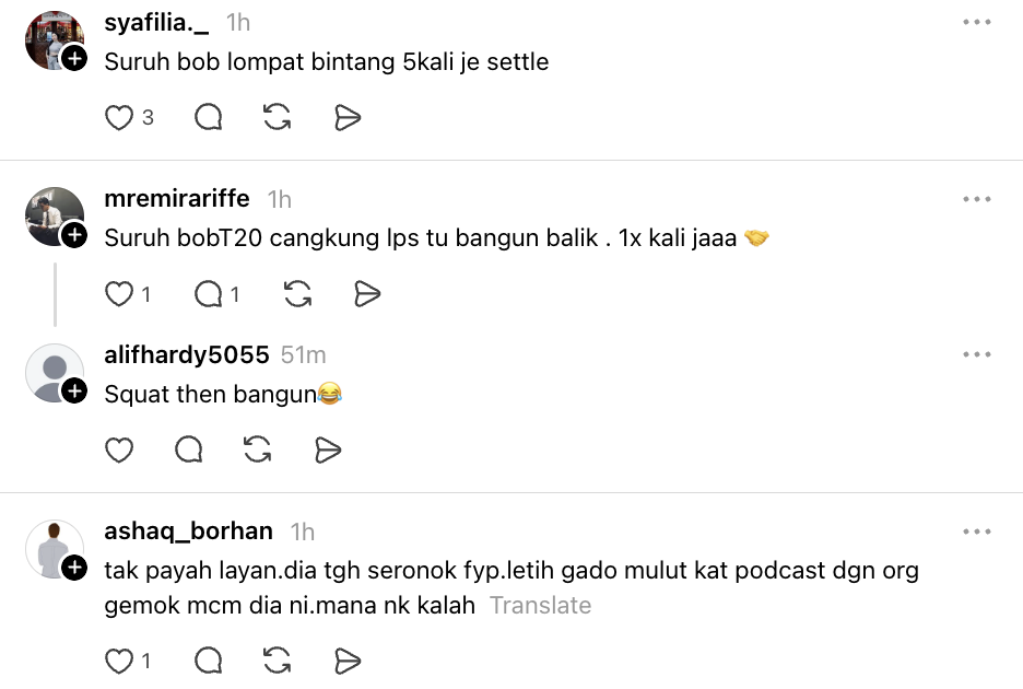 Image from: Bob T20 Ajak ‘Berdebat’ Di Podcast, Jojo Ghazali Setuju  -“Ikut Aku Bersenam Satu Kali”