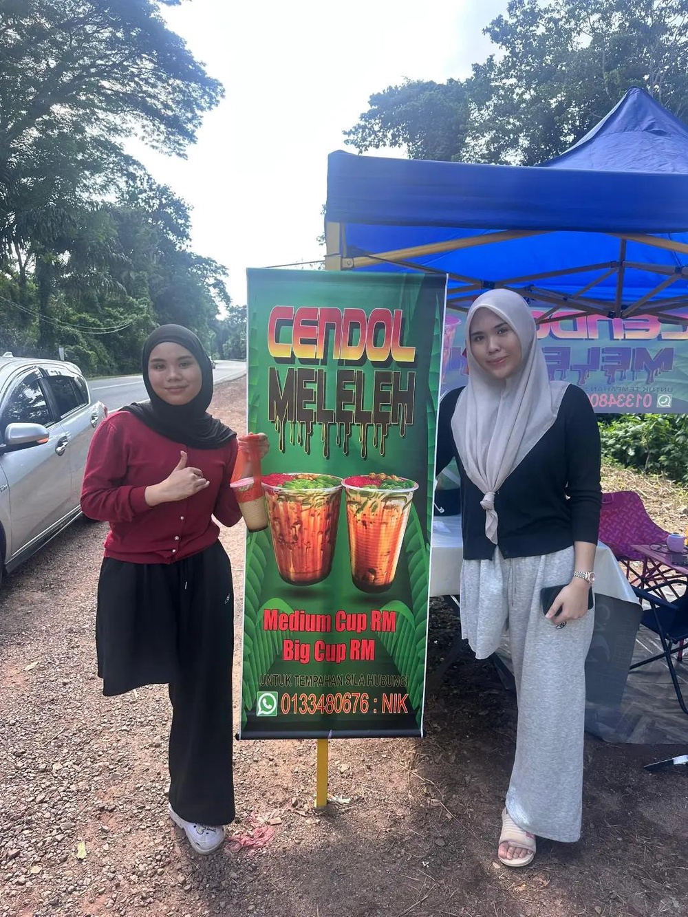 Image from: Dua Beradik Hilang Kaki Kanan Akibat Nahas, Bangkit Jual Cendol Bantu Keluarga