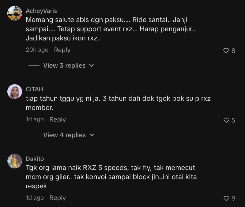 Image from: Setia Hadir Sejak RXZ Members 1.0, Ramai Mahu Pak Su Tomoi Diberi Anugerah Khas