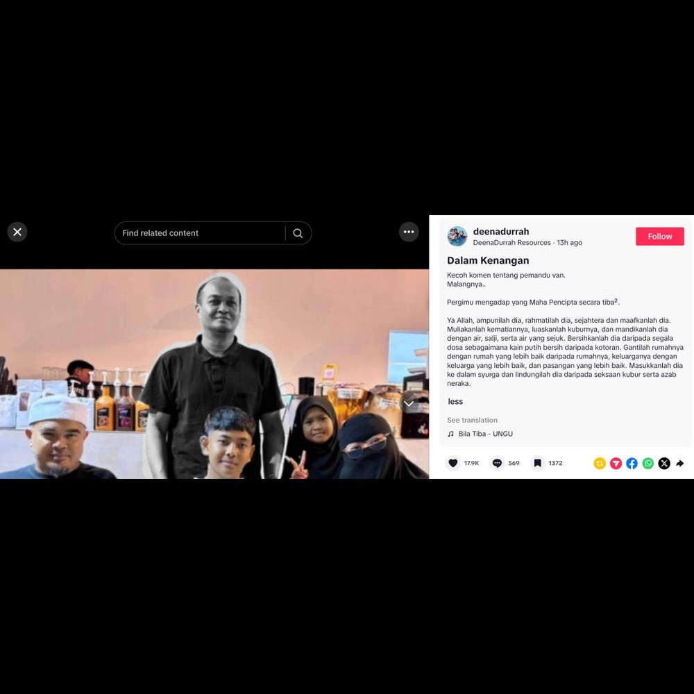 Image from: Sah! Pemandu Van Keselamatan Meninggal Dunia Akibat Serangan Jantung Semasa Beri Keterangan – Polis