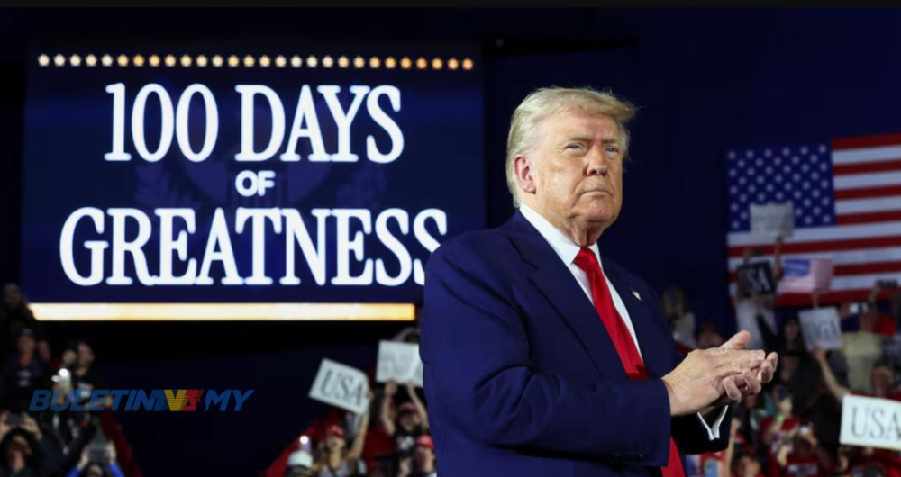Image from: Mulakan Penggal Kedua Dengan ‘Kekecohan’, Ini Apa Yang Trump Telah Lakukan Dalam Tempoh 100 Hari Pertamanya