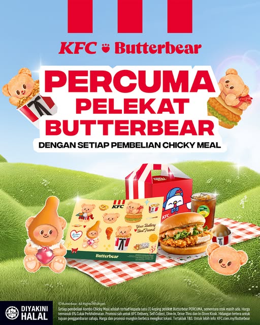 Image from: Keychain Charms Paling Comel, Rugi Kalau Tak Dapatkan Koleksi KFC x Butterbear! Stok Terhad!