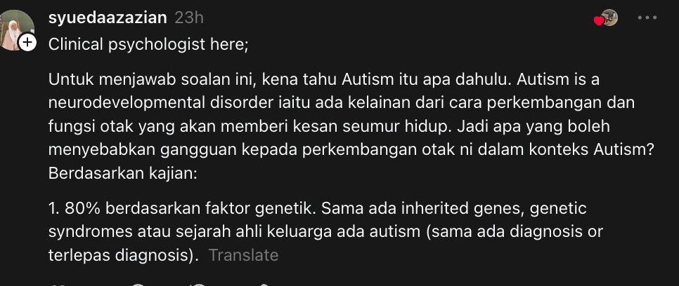 Image from: “Bayi C-Section Lebih Berisiko Dapat Penyakit Autism, Bukan Sebab Genetik” – Kenyataan Doktor Ini Undang Perdebatan Ramai