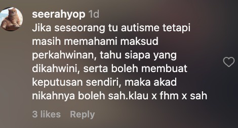 Image from: Anak Autism Zarina Zainuddin Temui Cinta Hati Baru, Netizen Persoal – “Syarat Jadi Suami Kena Berakal..”
