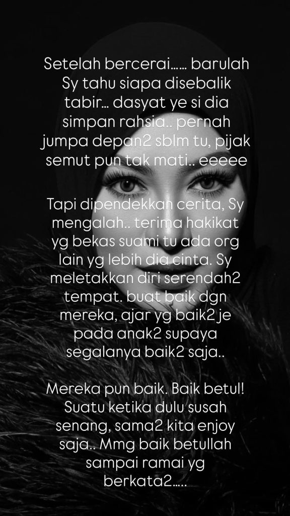 Image from: “Sampai Terkencing Dalam Kereta, Ada Dia Peduli?” – Abby Abadi Luah ‘Luka Yang Tersimpan’, Dakwa Pernah Berkorban Demi Keluarga Hingga Trauma