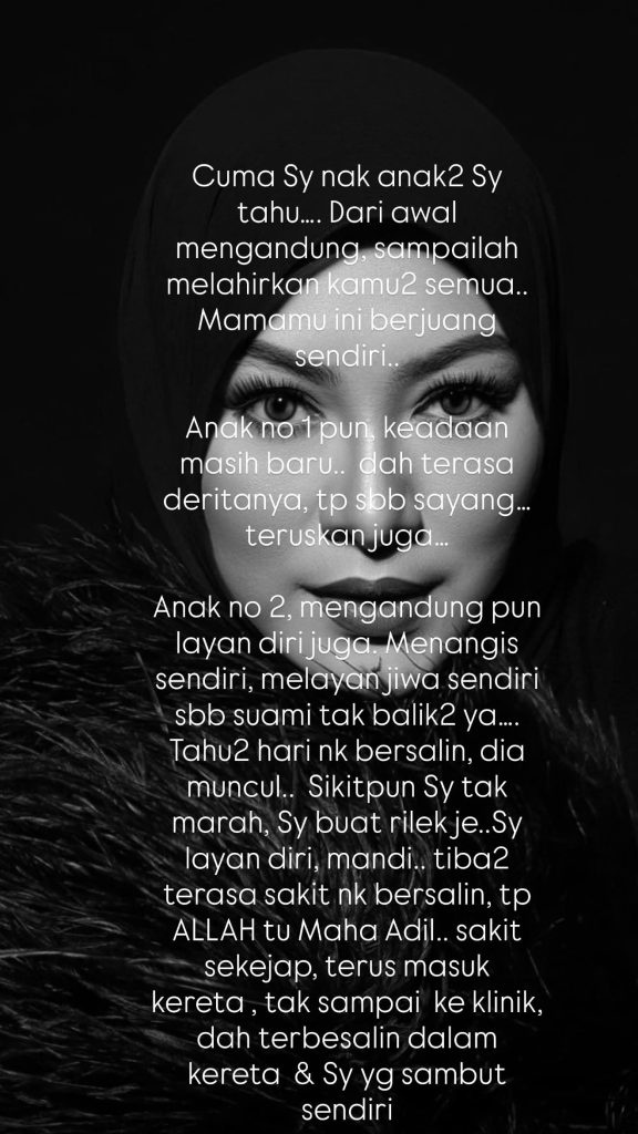 Image from: “Sampai Terkencing Dalam Kereta, Ada Dia Peduli?” – Abby Abadi Luah ‘Luka Yang Tersimpan’, Dakwa Pernah Berkorban Demi Keluarga Hingga Trauma