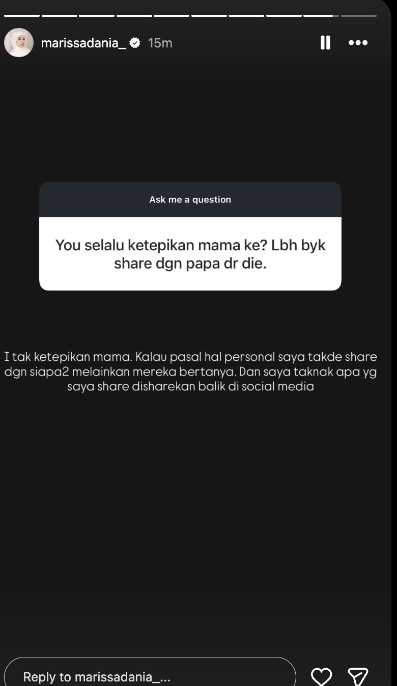 Image from: “Saya Menangis Bila Tahu Mama Tak Ada Di Majlis, Saya Tak Tahu Nak Mula Dari Mana” – Marissa Dania Hakim