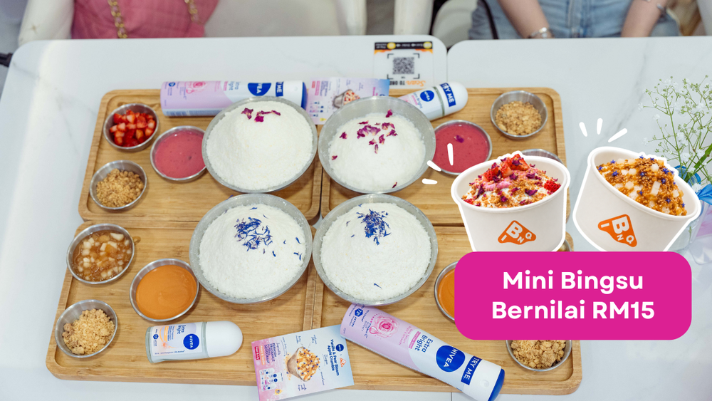 Image from: Beli NIVEA Ni Boleh Tebus Mini Bingsu Floral Bernilai RM15! Kolaborasi Dengan BINQ Memang Sweet Habis!