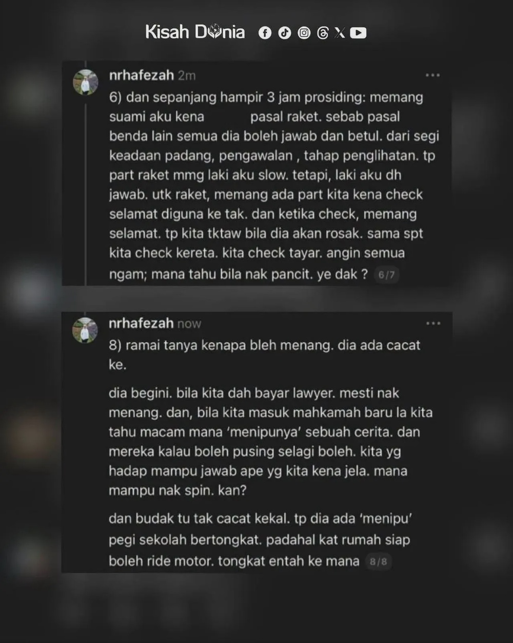 Image from: Didakwa ‘Sorok’ Fakta Kes Murid Cacat Gara-Gara Fasiliti Sukan Sekolah Rosak, Isteri Guru Dikecam – “Pergi Mahkamah Menipu, Mana Ada Cacat Kekal”