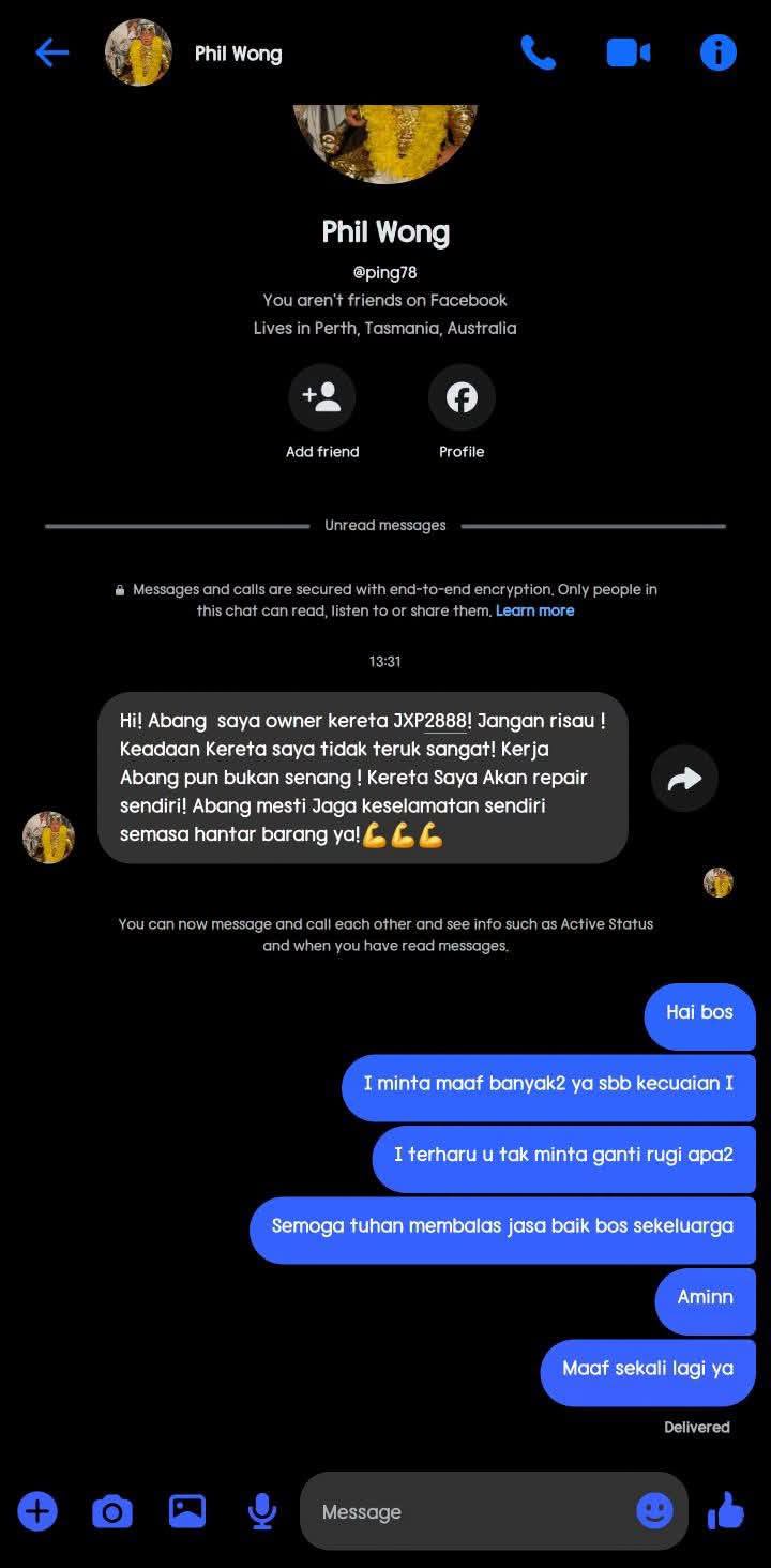 Image from: Rider GrabFood Tak Lari Dari Tanggungjawab, Cari Pemilik Xpeng Untuk Ganti Rugi, Sekali Ini Pula Reaksi Owner