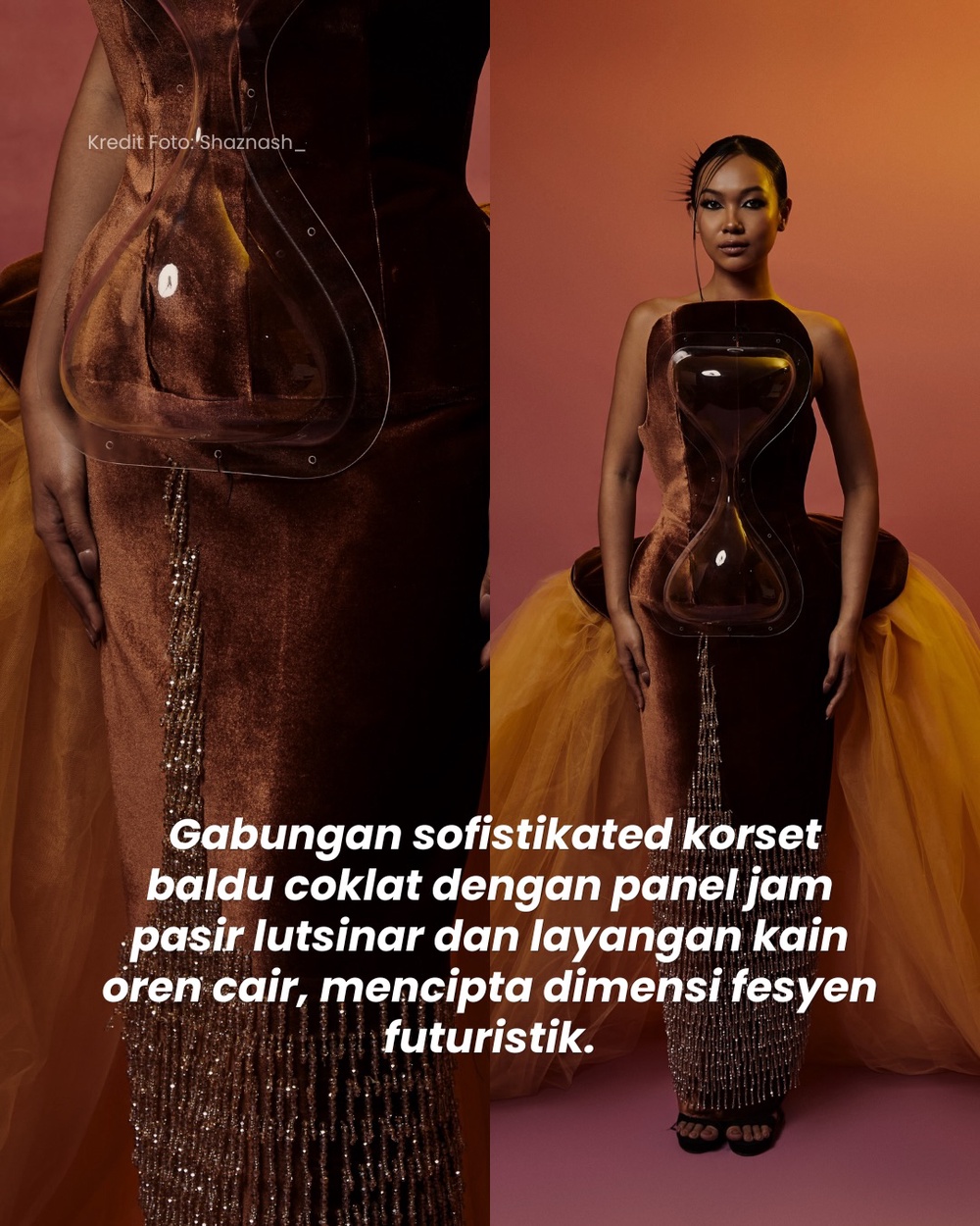 Image from: Busana Jam Vintaj & Hourglass Tarik Perhatian, Koleksi ‘Running Out Of Time’ Shaznash Curi Tumpuan Di KLFW 2026