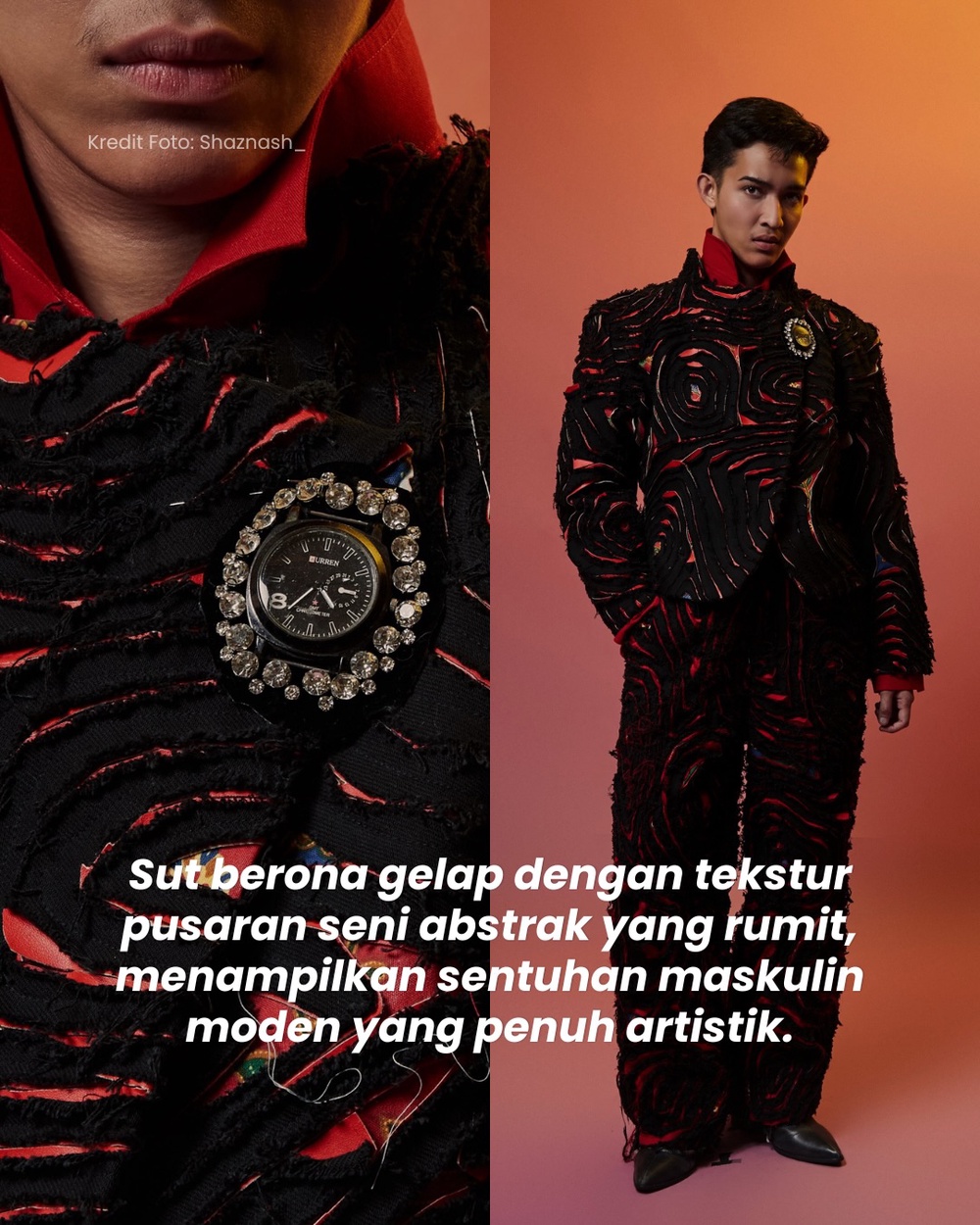 Image from: Busana Jam Vintaj & Hourglass Tarik Perhatian, Koleksi ‘Running Out Of Time’ Shaznash Curi Tumpuan Di KLFW 2026