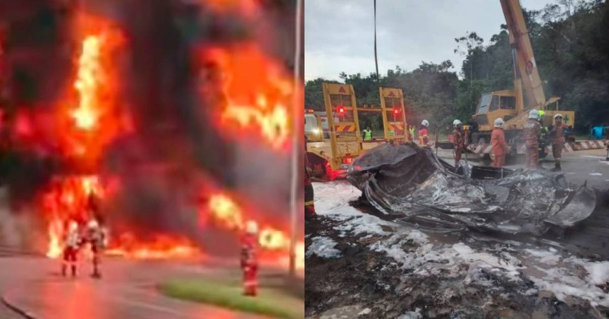 Image from: Sempat Bersalaman Dengan Keluarga, Pemandu Lori Tangki Mengaku Tak Bersalah Sebabkan Kematian Dua Beranak