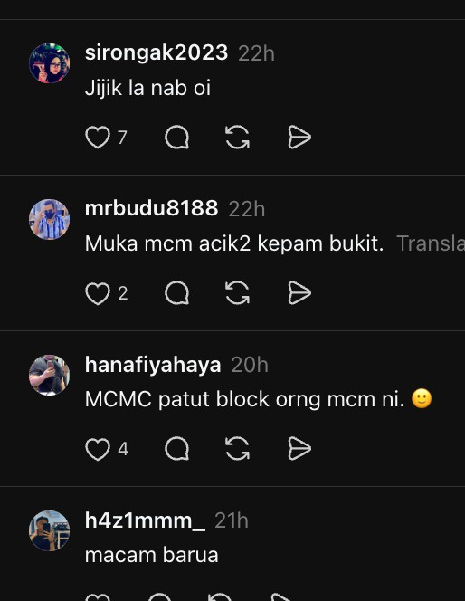 Image from: “Jijik La Nab Oi” – Tayang Payudara, Pempengaruh Lelaki Ini Tuai Kecaman, Netizen Gesa MCMC, Jabatan Agama Ambil Tindakan