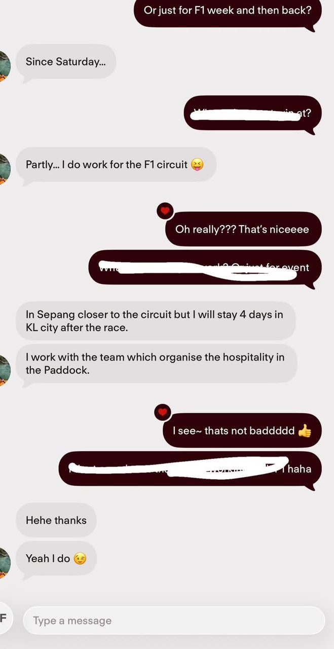 f1 tinder