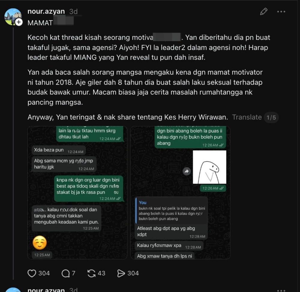 Image from: Penceramah Bebas Didakwa ‘Sentuh’ Pelajar Sekolah, Ramai Mangsa Tampil Dedah Bukti Perbuatan Keji – “Nak ** Lama-Lama Sampai Terangkat”