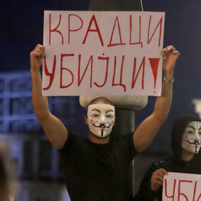 Thousands in North Macedonia march over claims hospital staff stole