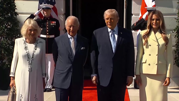 Image from: King Charles US visit live: Donald Trump and Melania greet monarch and Queen Camilla at White House