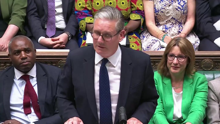 Image from: Starmer’s final PMQs live: Labour MP pays tearful tribute as outgoing leader gets standing ovation from Commons
