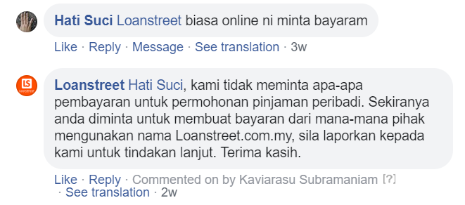 Image from: Spot Loanstreet Scams & Protect Your Money in Malaysia