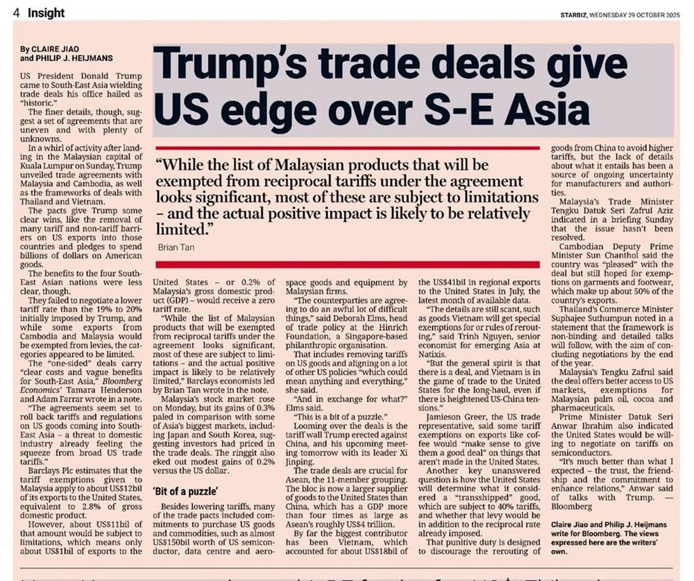 Image from: A compilation of criticism against the U.S-Malaysia Agreement of Reciprocal Trade