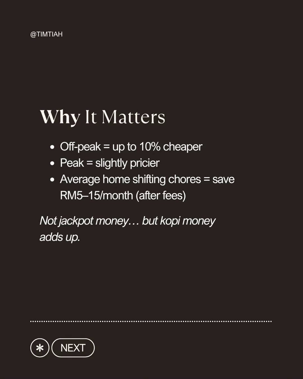 Image from: TNB actually charges different rates depending on what time you switch things on