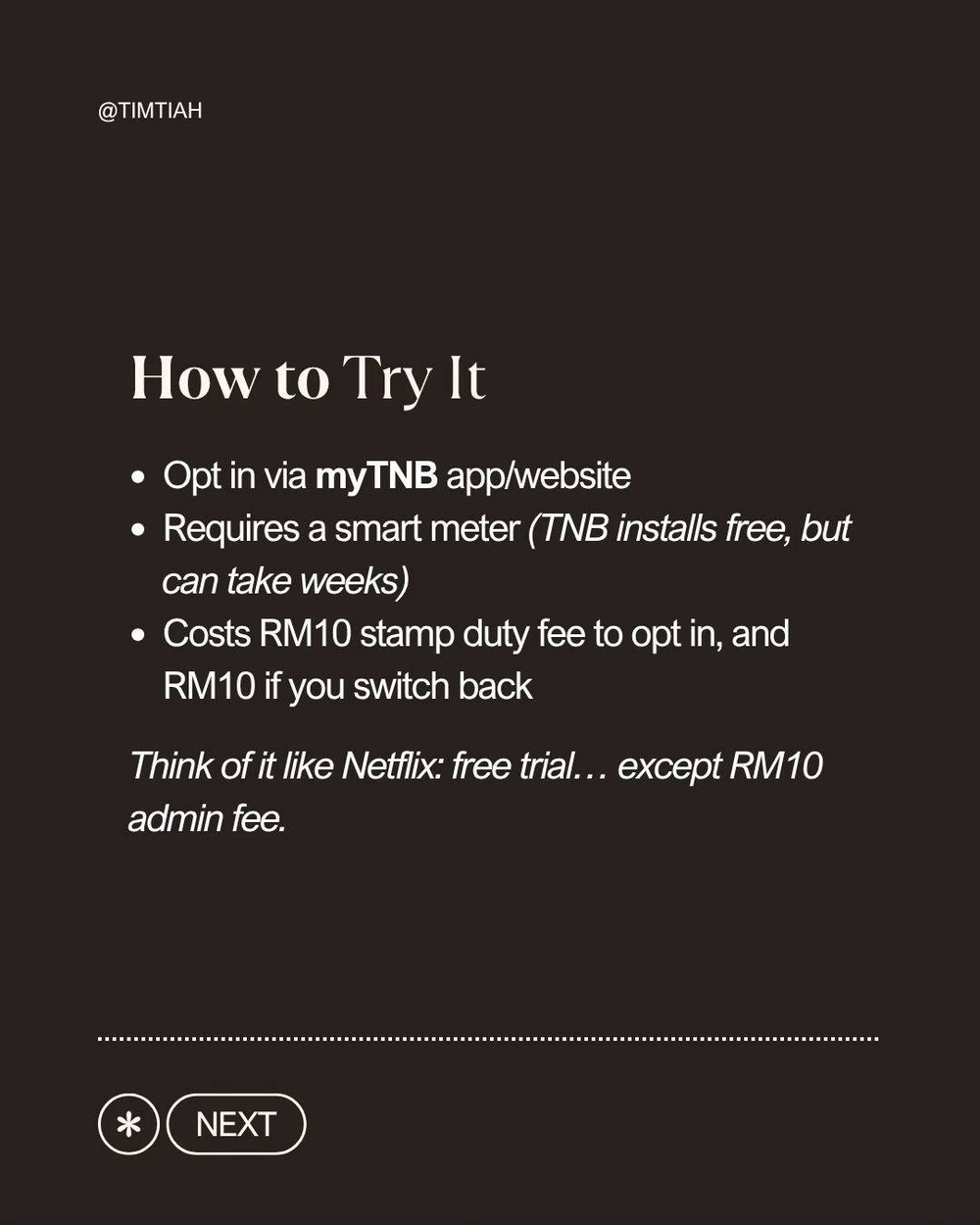 Image from: TNB actually charges different rates depending on what time you switch things on