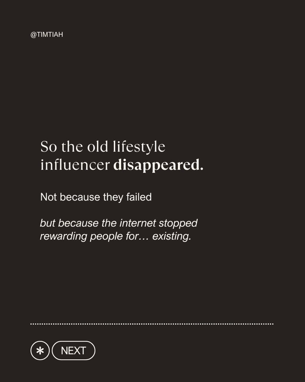 Image from: The lifestyle influencer is dead