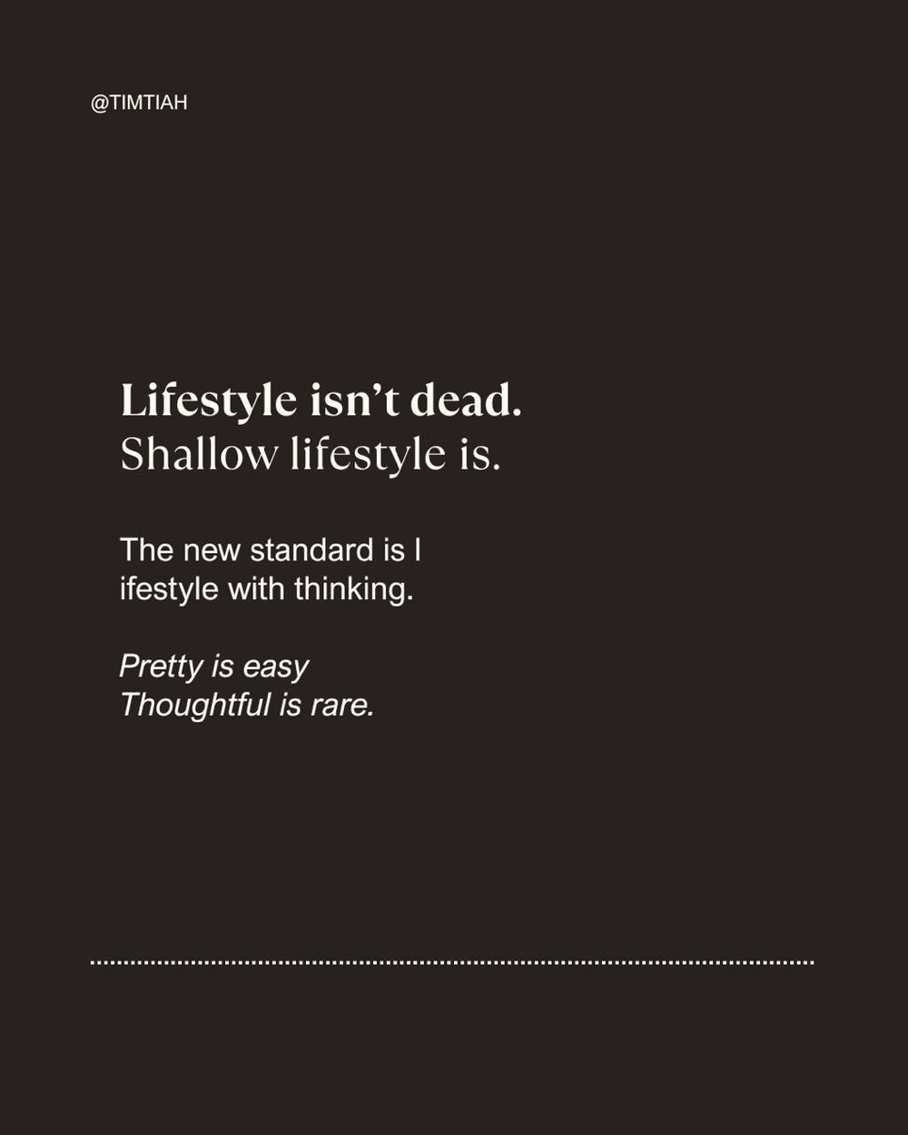 Image from: The lifestyle influencer is dead
