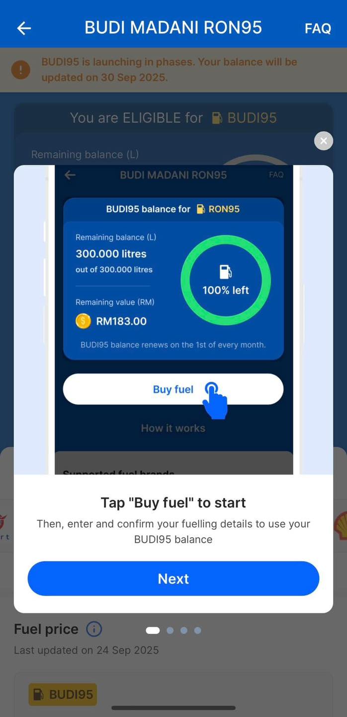 Image from: EASY way to Claim BUDI MADANI RON95 via TNG eWallet #DemiMalaysia