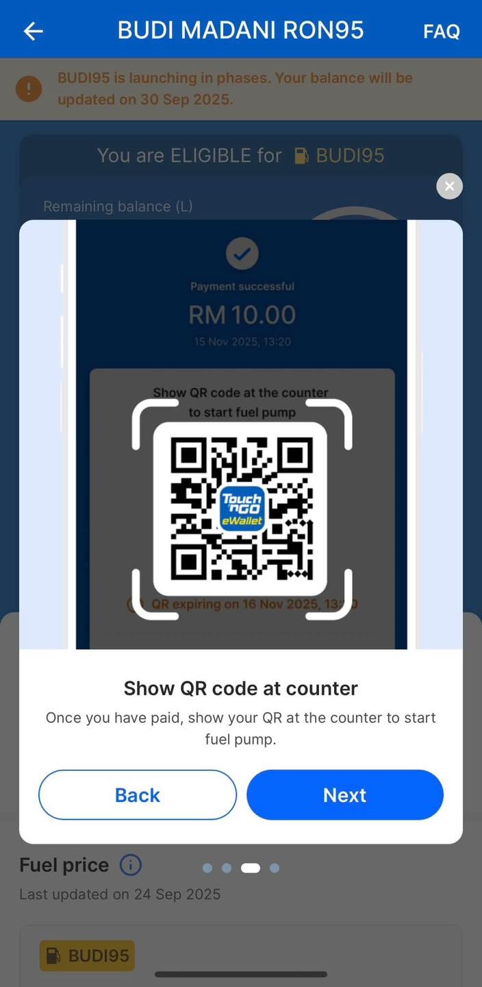 Image from: EASY way to Claim BUDI MADANI RON95 via TNG eWallet #DemiMalaysia